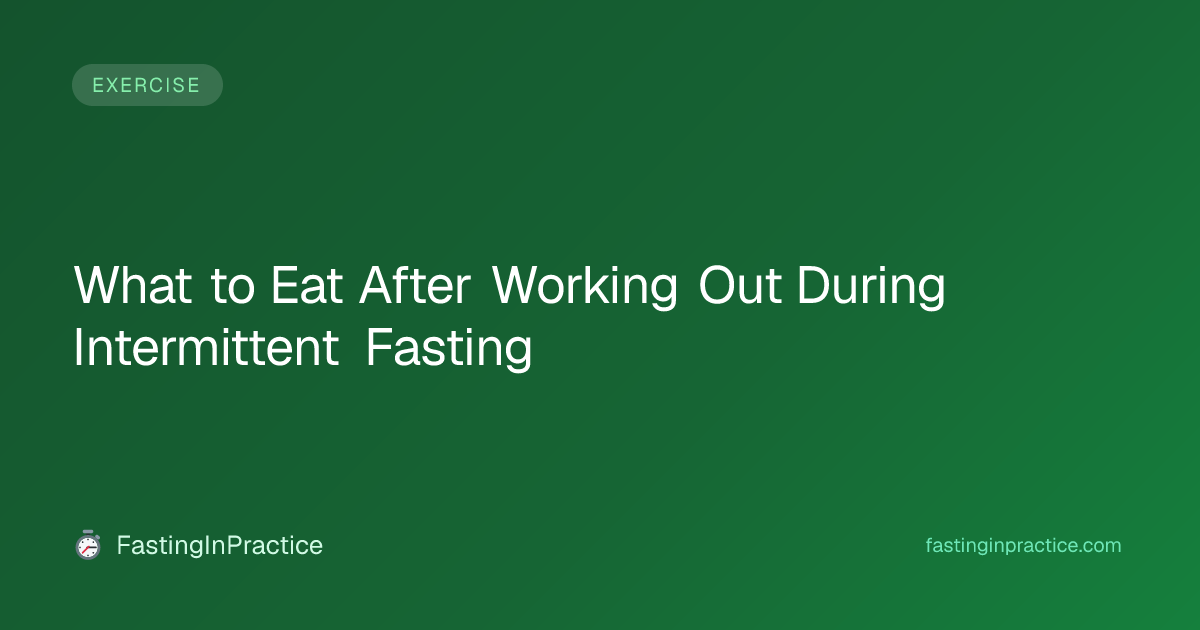 What to Eat After Working Out During Intermittent Fasting ...